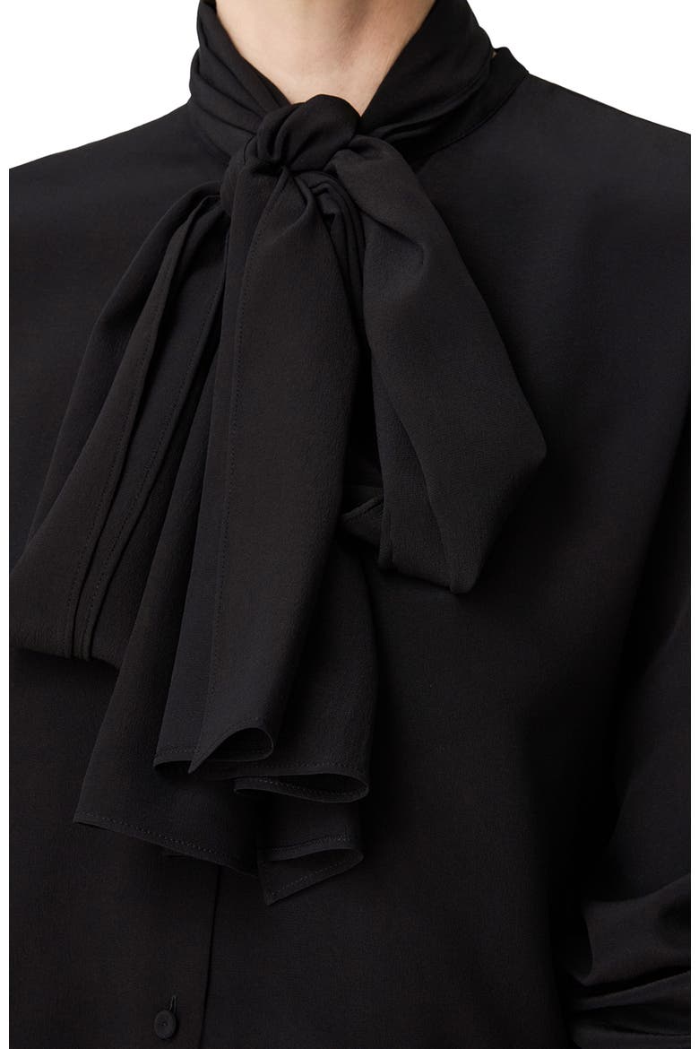 Signature Bow Blouse | Off White, Alternate, color, Black