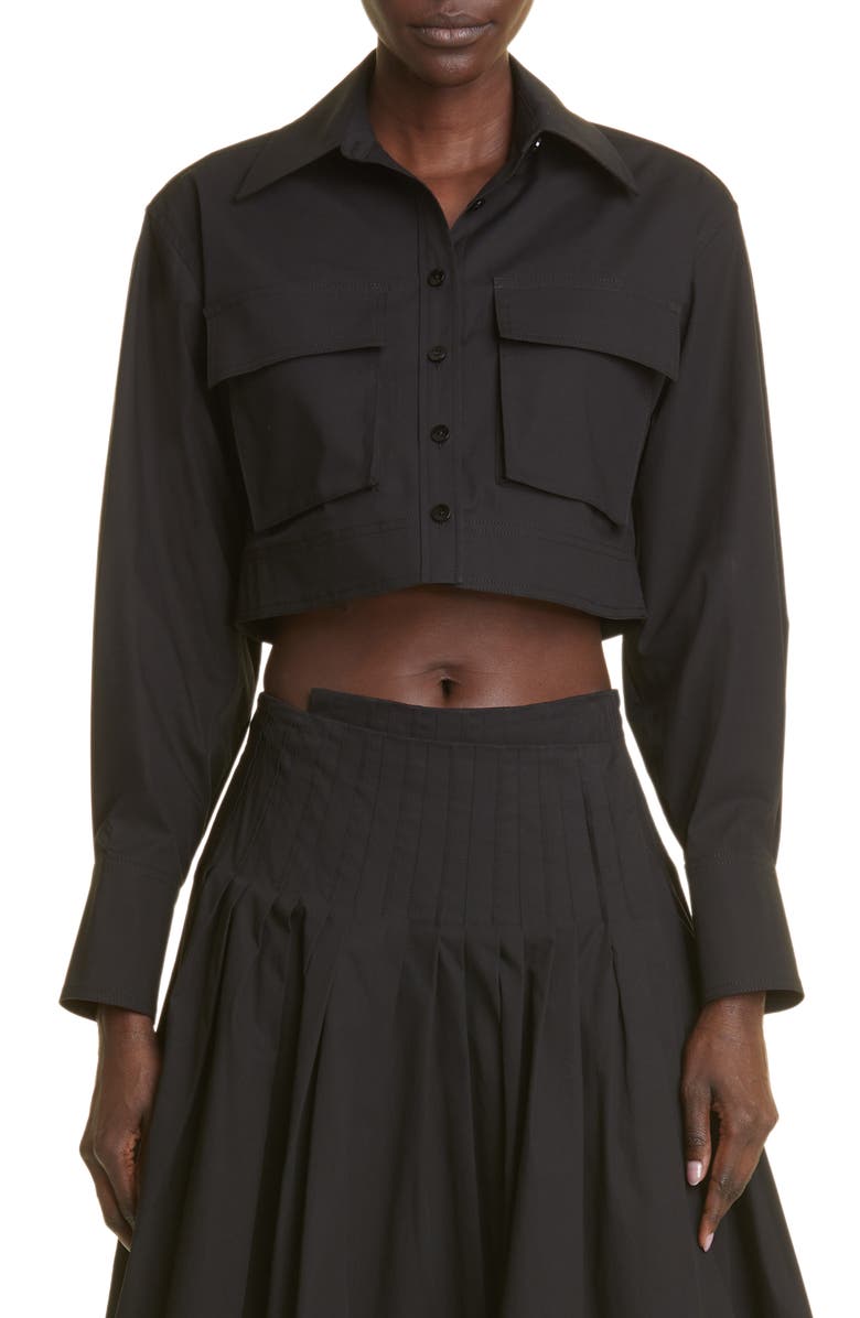 Proenza Schouler Cotton Poplin Wrap Skirt, Alternate, color, 