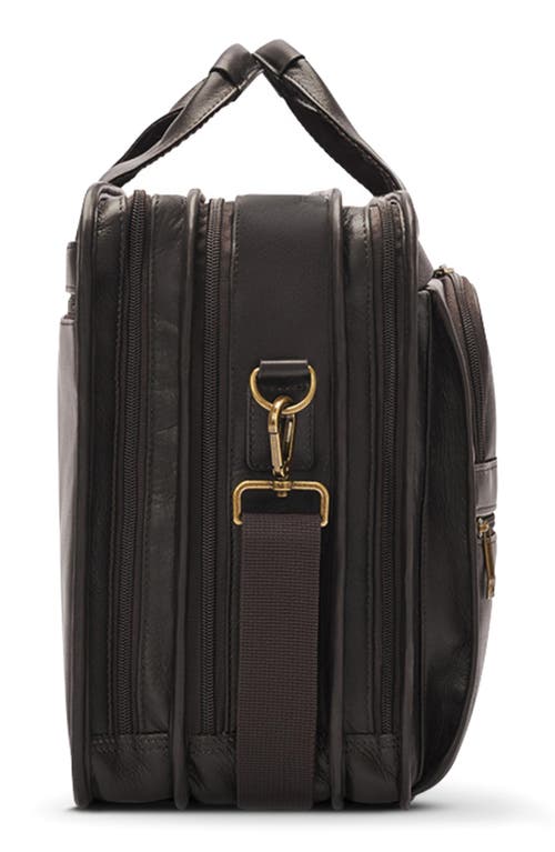 Solo New York Midtown Classic Leather Briefcase In Brown