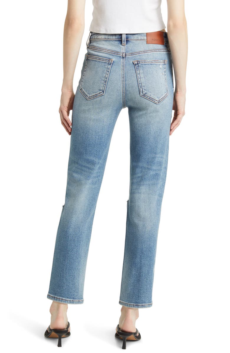 HIDDEN JEANS Distressed Straight Leg Jeans, Alternate, color, 