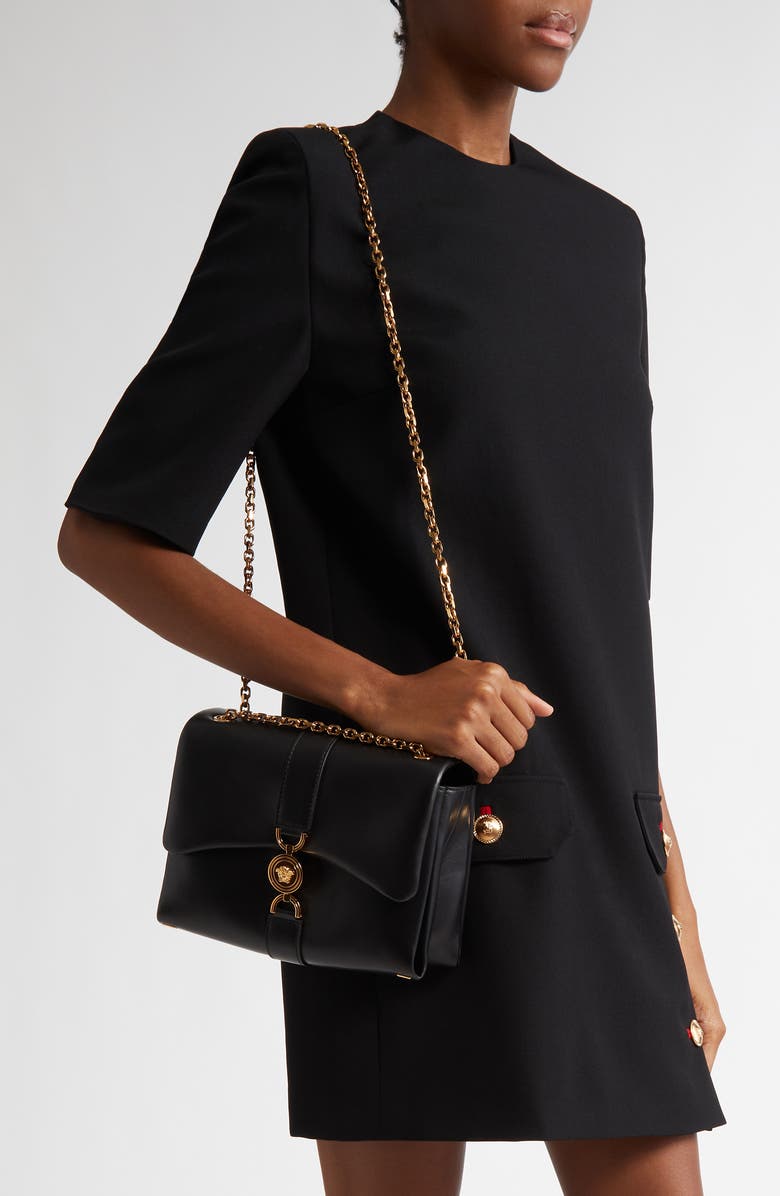 Versace Medusa 95 Kleio Leather Shoulder Bag, Alternate, color,