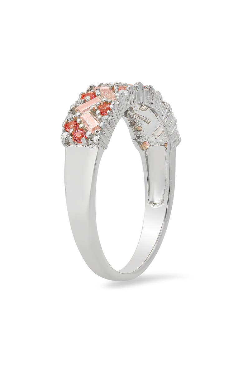 Pink & White CZ Pavé Ring, Alternate, color, SILVER