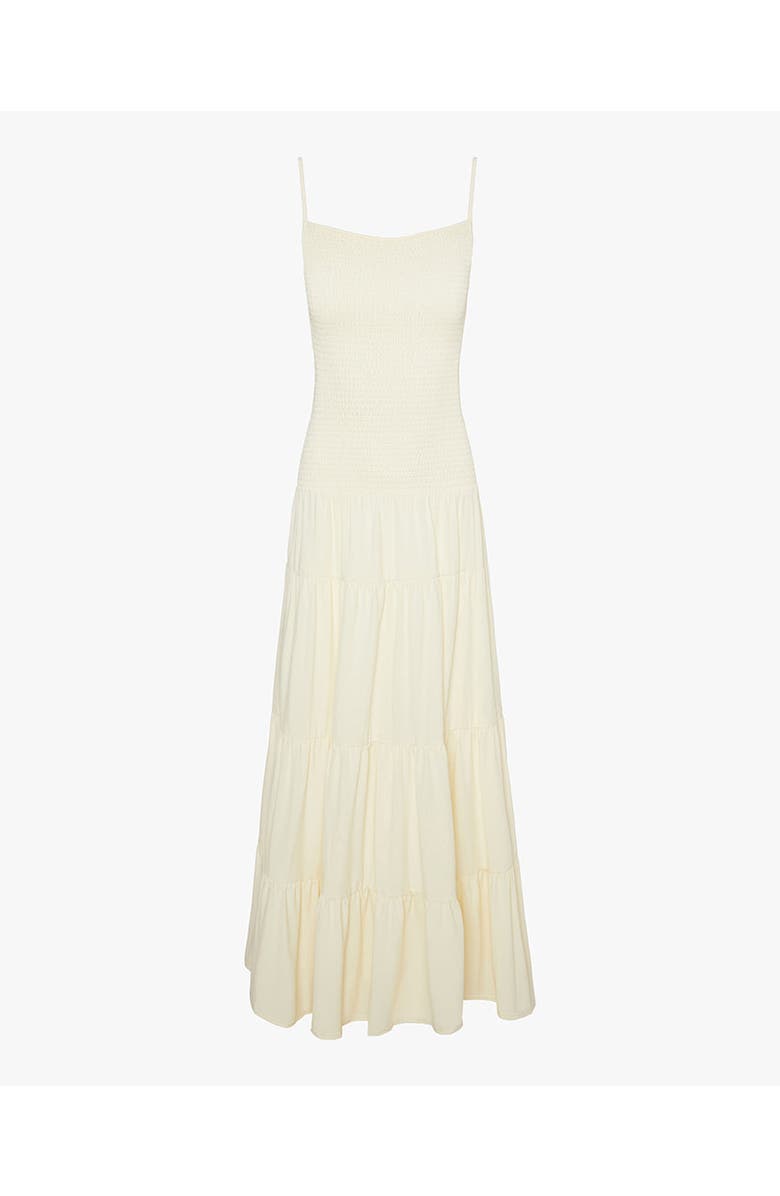 WeWoreWhat Smocked Drop Waist Maxi Dress, Alternate, color, Ivory
