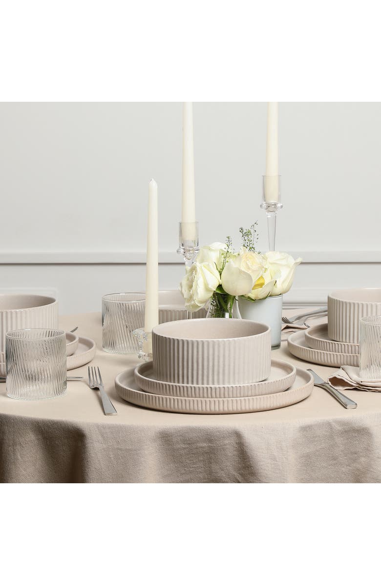 Stone Lain Haven Stoneware 4-Piece Salad Plate Set, Alternate, color, Beige