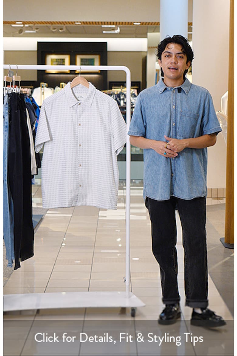 Check Cotton Seersucker Button-Up Shirt video