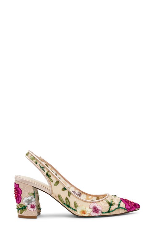 Betsey Johnson Lira Pointed Toe Slingback Pump In Multi