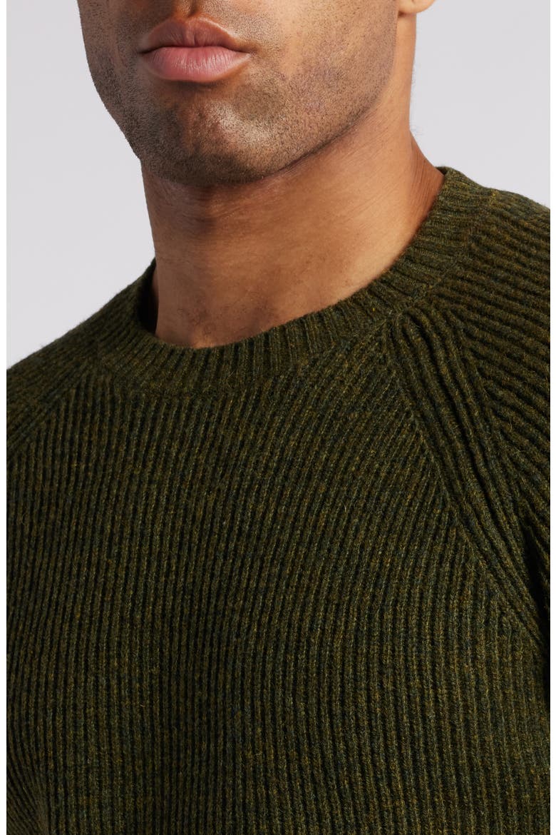 Ribbed Wool Blend Sweater, Alternate, color, MOSS