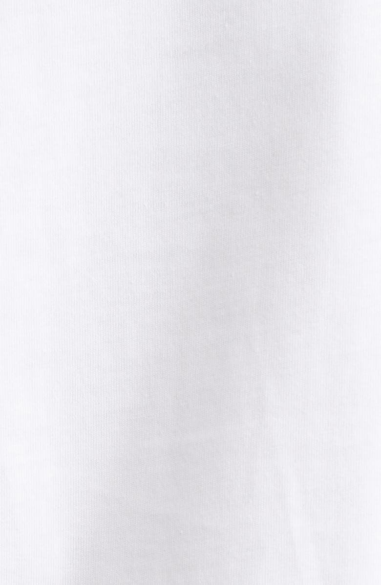 Versace Embroidered Logo Safety Pin Crop Cotton T-Shirt, Alternate, color, Optical White