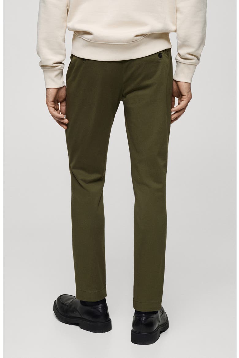 Slim Fit Flat Front Cotton Stretch Twill Chinos, Alternate, color, KHAKI GREEN