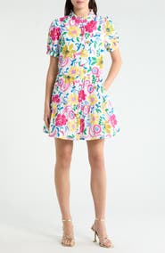 SUGARLIPS Kress Floral Domis Minidress