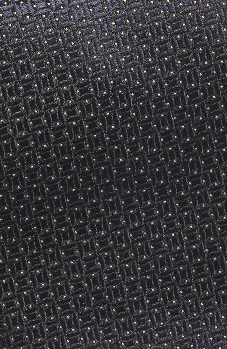 ZEGNA TIES Fili Geometric Jacquard Mulberry Silk Tie, Alternate, color, Navy