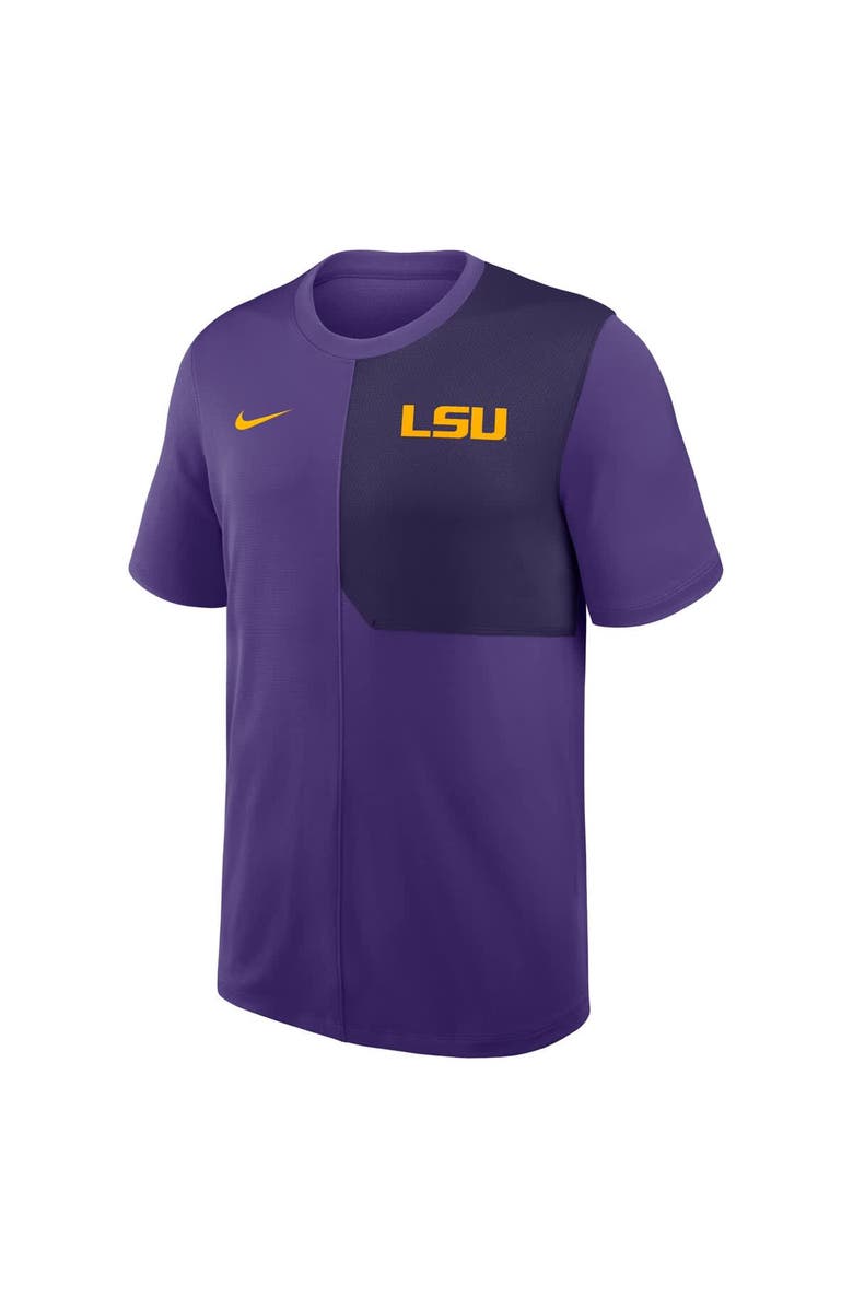 Nike Men's Nike Purple LSU Tigers 2025 Sideline UV Performance Coach T-Shirt, Alternate, color, Purple