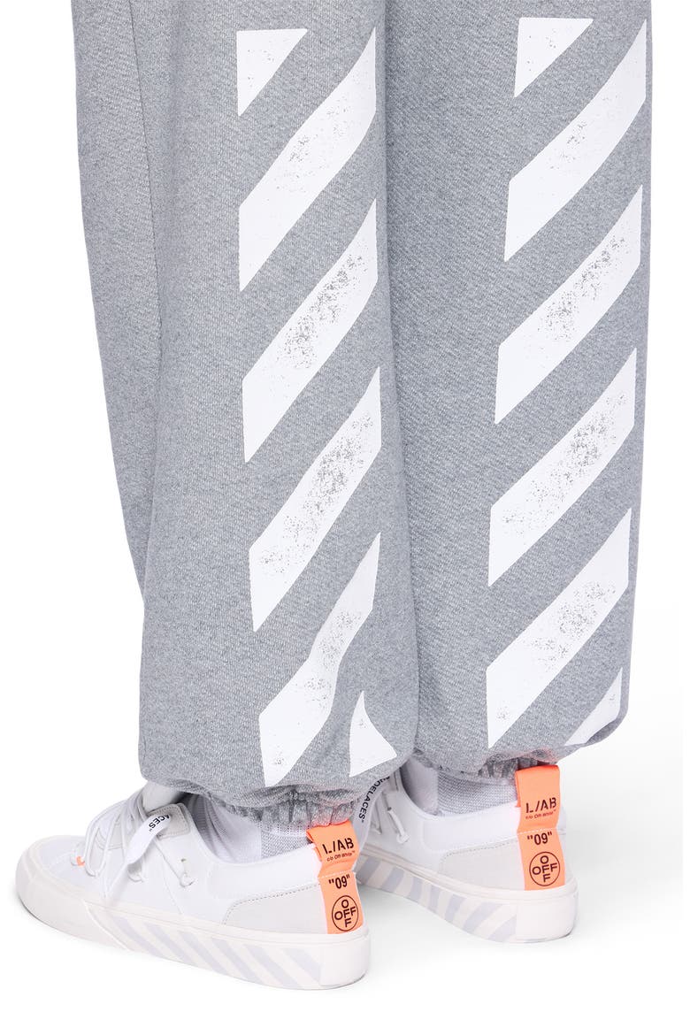 Diagonal Stripe Logo Cotton French Terry Joggers, Alternate, color, HEATHER GREY
