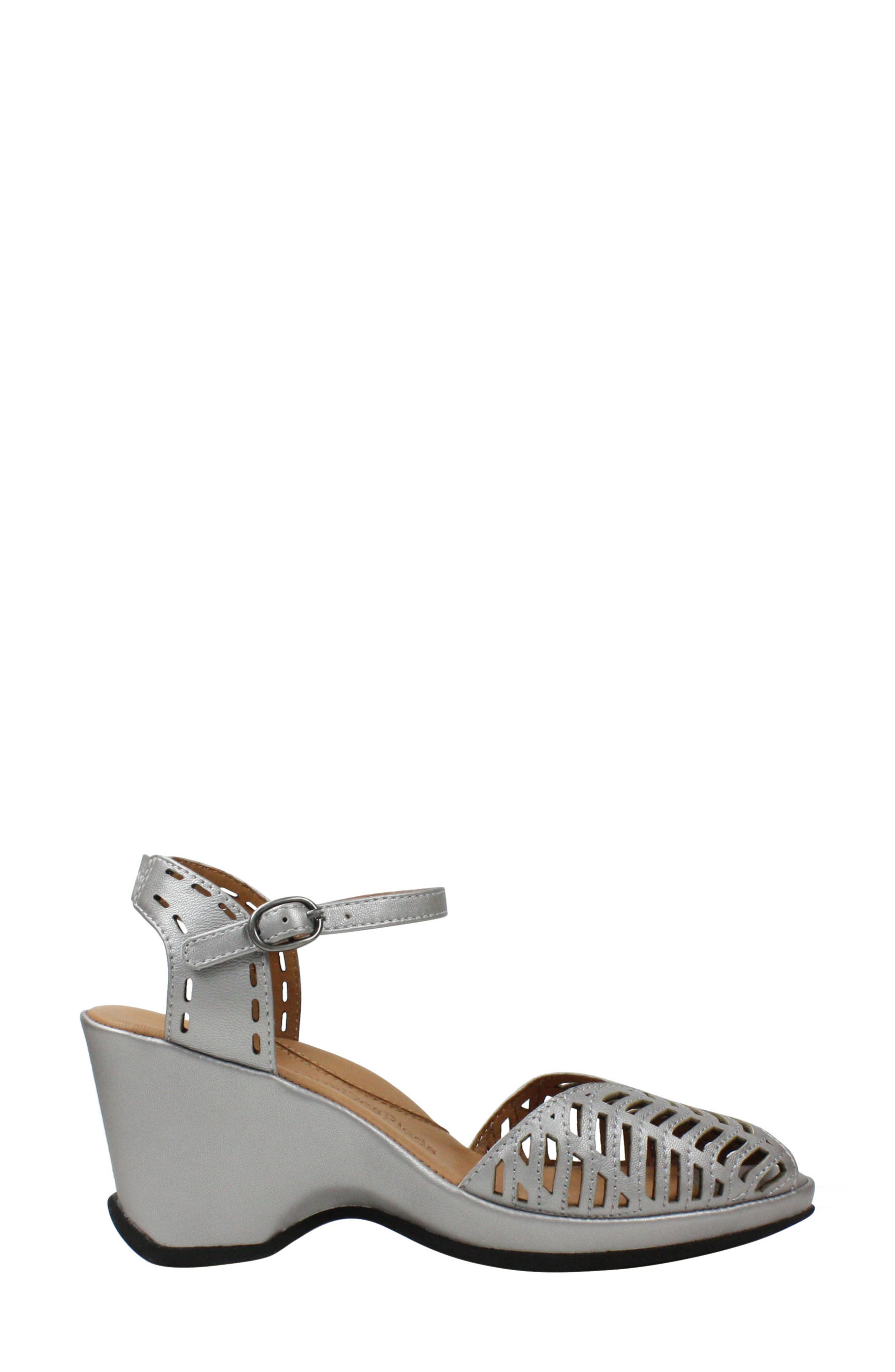 Oanez Wedge Sandal, Alternate, color, SILVER SHEEP NAPPA