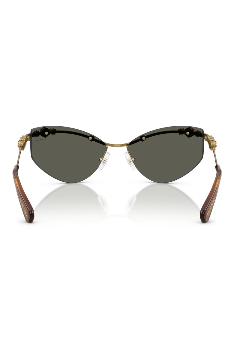 61mm Irregular Sunglasses, Alternate, color, GOLD / BROWN MIRROR GOLD