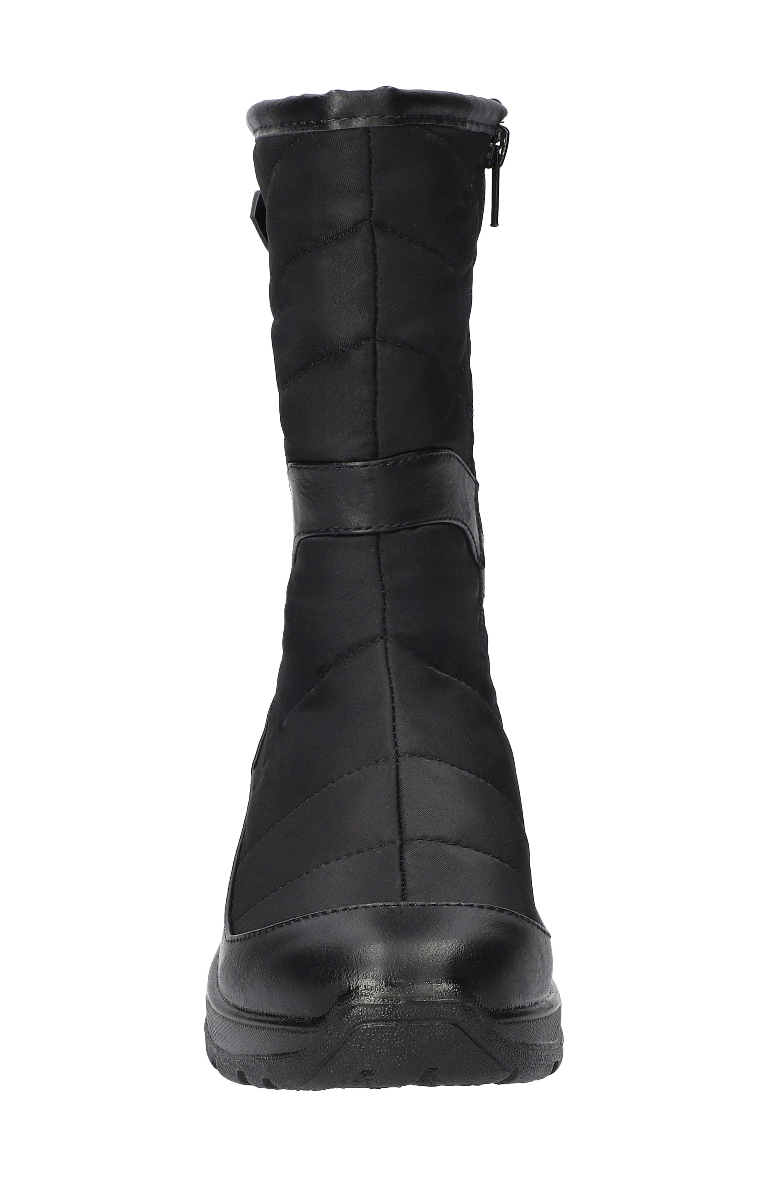 Bella Vita Quilted Waterproof Boot, Alternate, color, Black