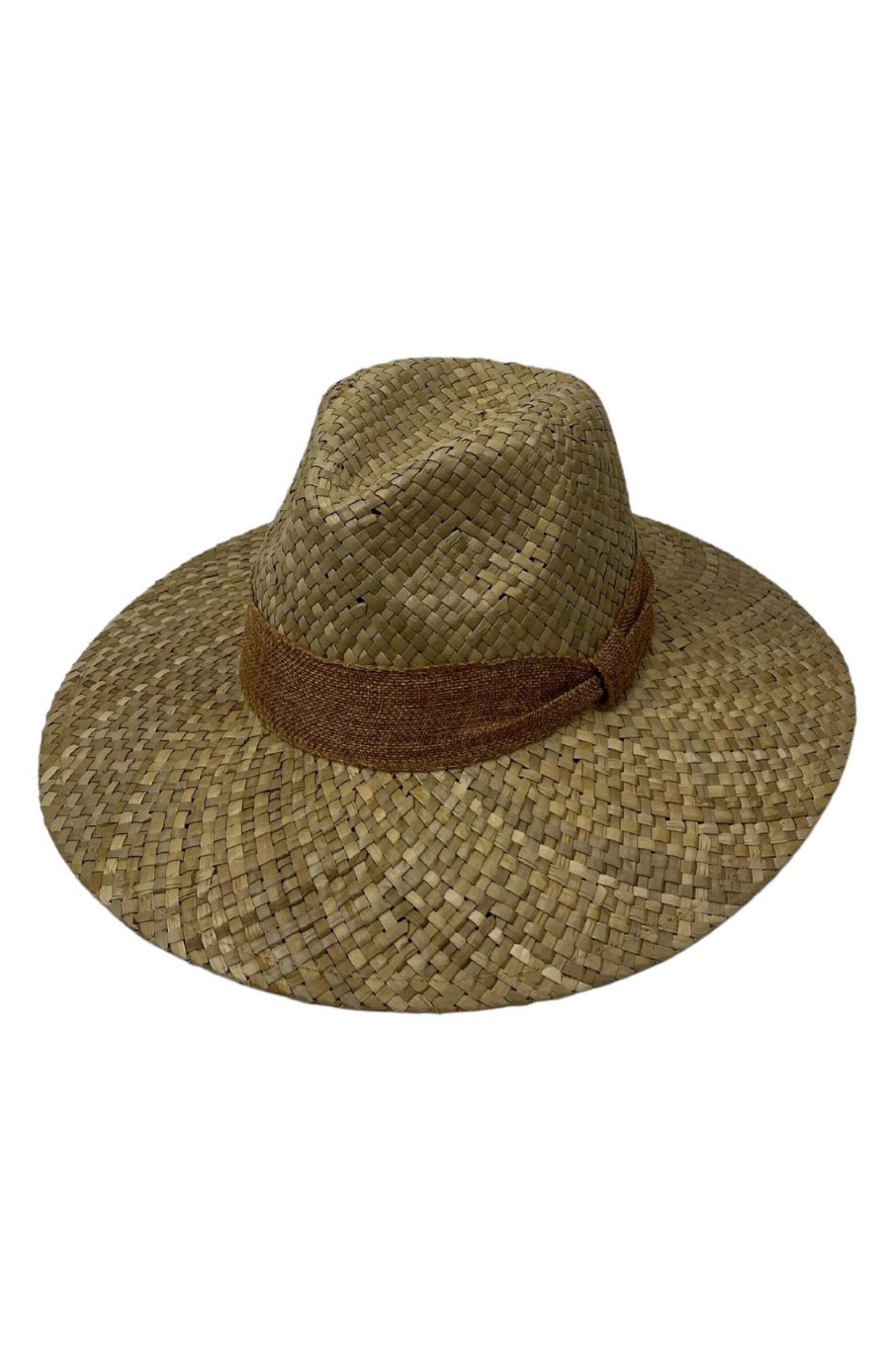MARCUS ADLER Ribbon Band Straw Panama Hat