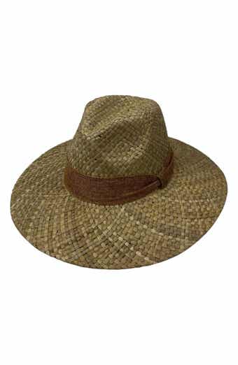 MARCUS ADLER Ribbon Band Straw Panama Hat