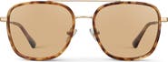 WMP Eyewear Gia - 54mm Oversized Square Aviator Polarized Sunglasses