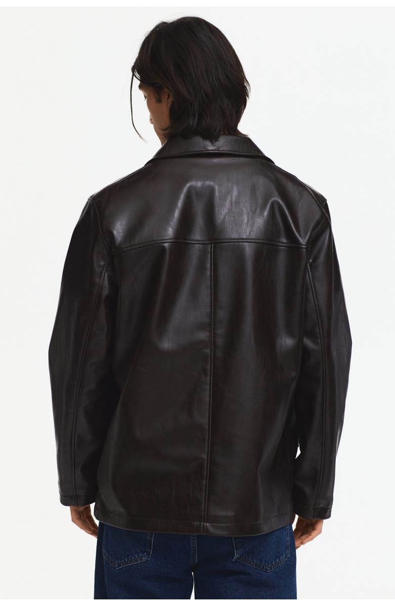 H&M Coated Jacket, Alternate, color, Dark Brown