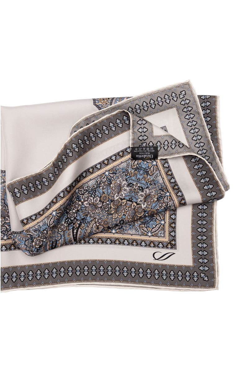 Elizabetta Marcello - Silk Neckerchief for Men, Alternate, color, Grey And Blue