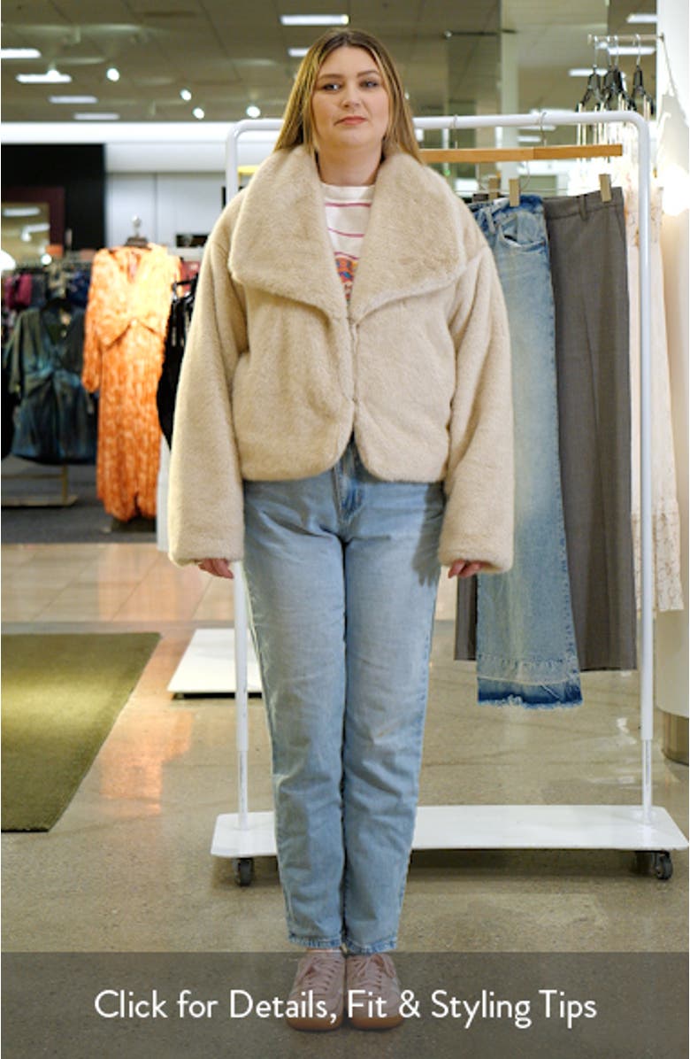 Oversize Lapel Faux Fur Jacket, sales video thumbnail