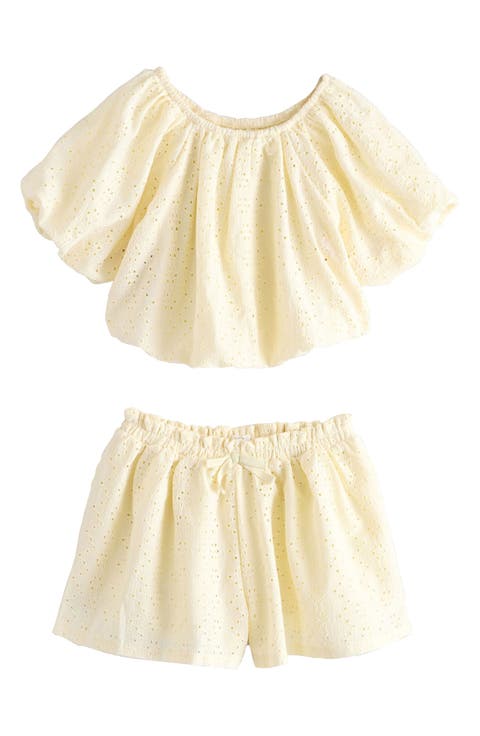 Kids' Broderie Top & Shorts Set (Little Kid & Big Kid)