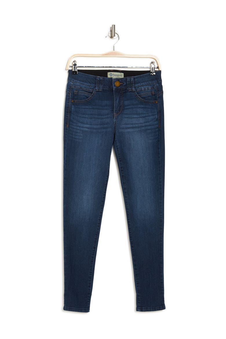 Ab Technology Crop Ankle Skinny Jeans, Alternate, color, BLUE