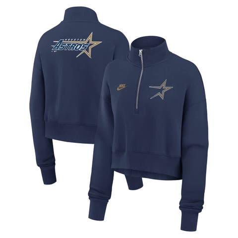 Women's Nike Navy Houston Astros Cooperstown Collection Phoenix Fleece Half-Zip Sweatshirt