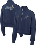 Nike Women's Nike Navy Houston Astros Cooperstown Collection Phoenix Fleece Half-Zip Sweatshirt