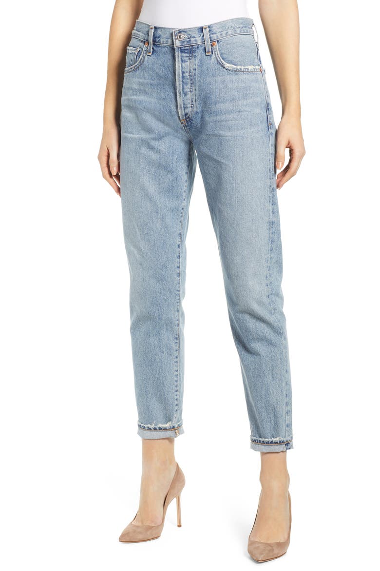 Liya High Waist Slim Boyfriend Jeans, Main, color, ARCHIVE