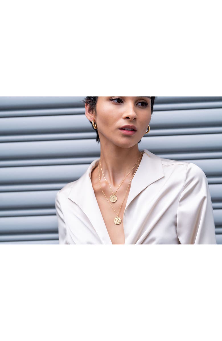 Jennifer Zeuner Rasha Coin Pendant Necklace, Alternate, color, Gold Vermeil