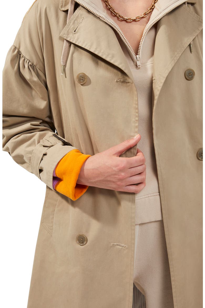 Anai Double Breasted Trench Coat, Alternate, color, ALUMINIUM