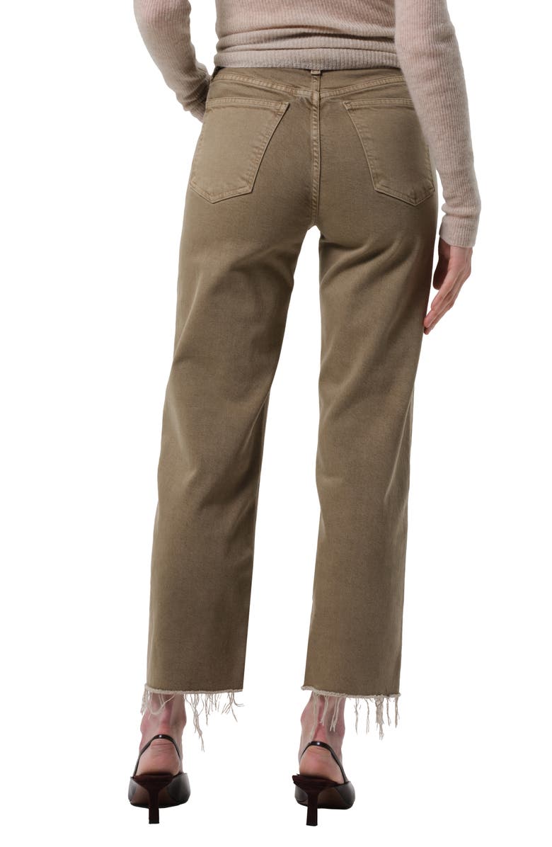 Citizens of Humanity Palma High Waist Ankle Straight Leg Jeans, Alternate, color, Bezal Olive Green