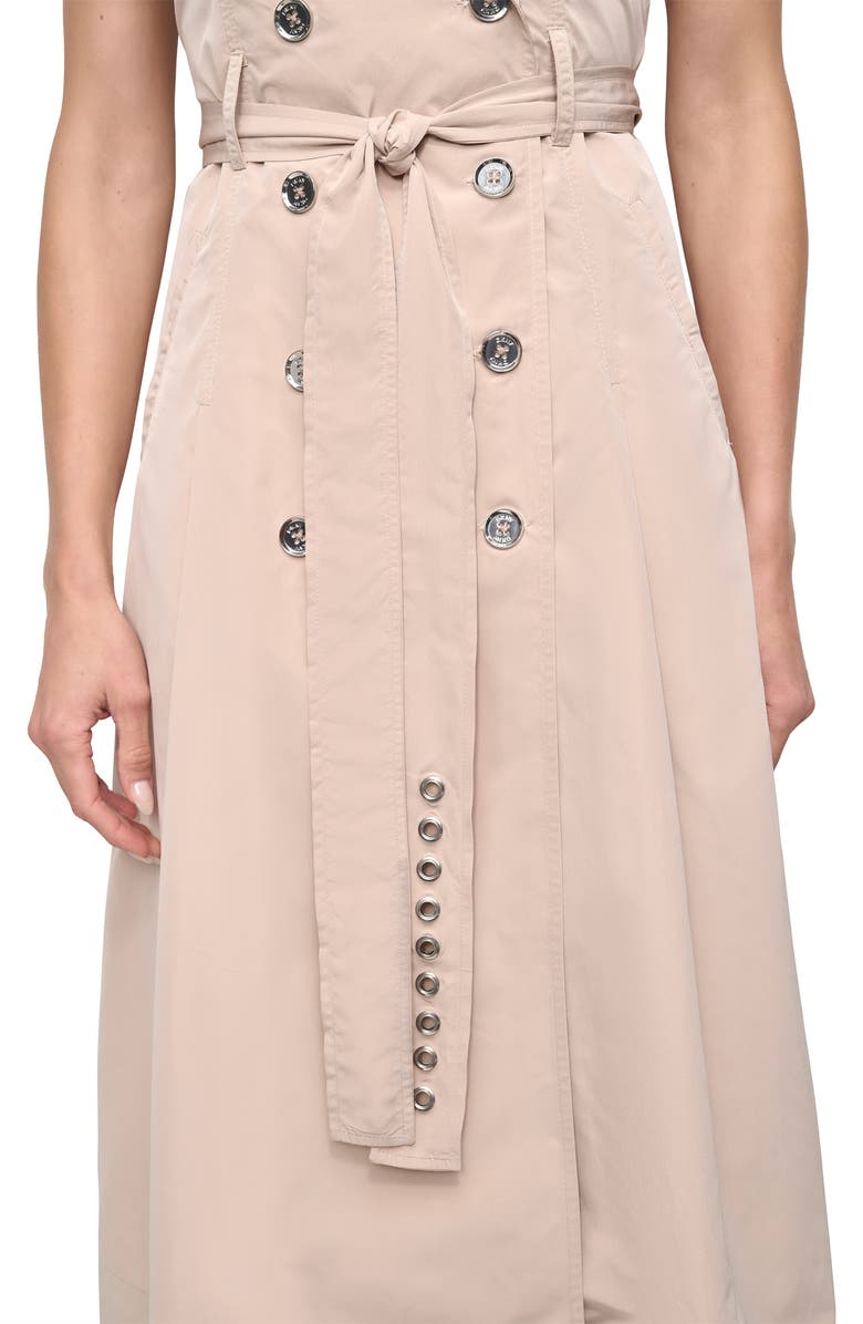 DKNY Tech Poplin Midi Dress, Alternate, color, Blush