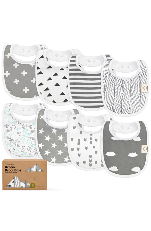 8-Pack Baby Drool Bibs