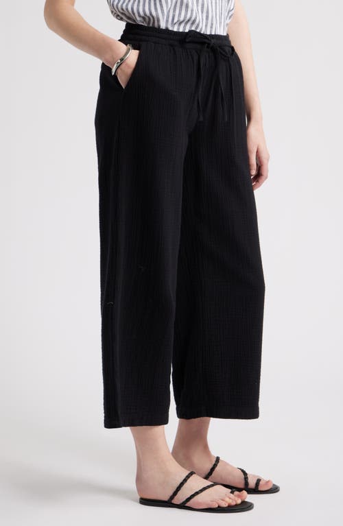 Caslonr Caslon(r) Drawstring Wide Leg Linen Blend Pants