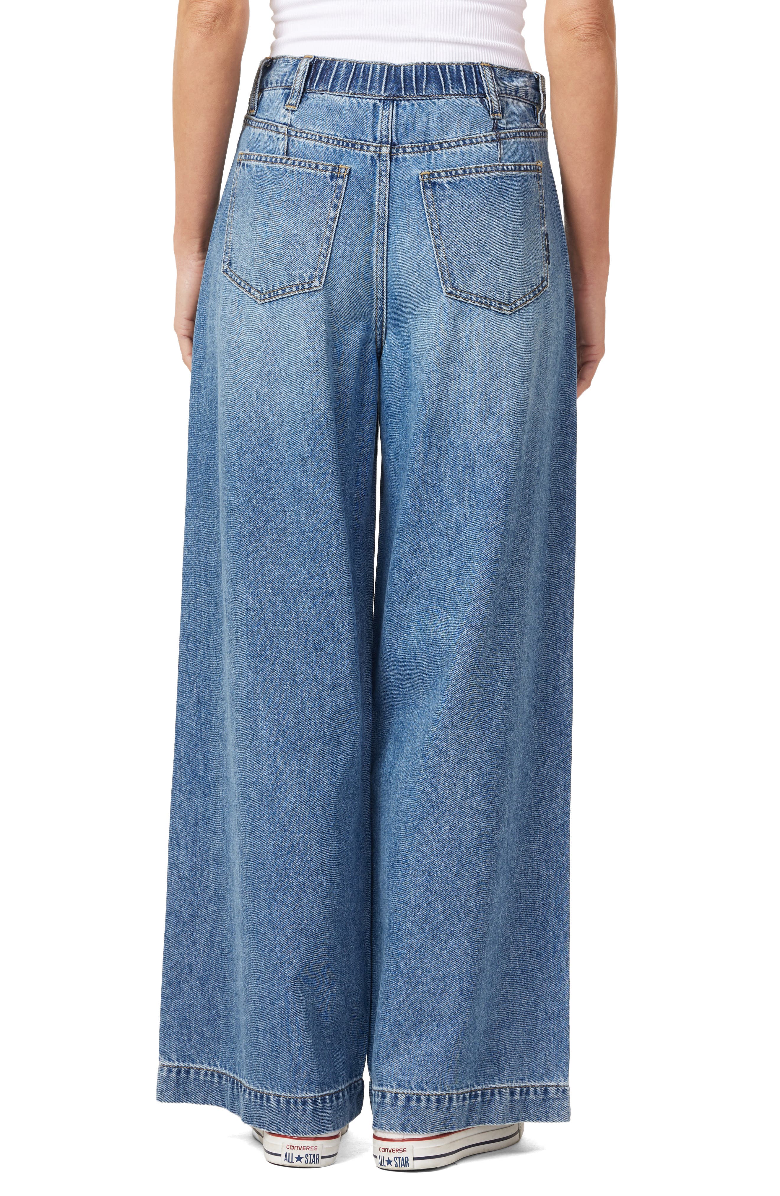 Pleated High Waist Wide Leg Trouser Jeans - image 2
