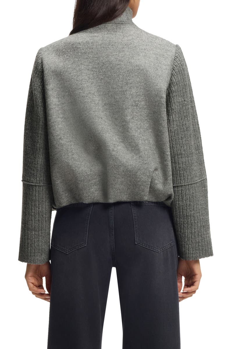 BOSS Jundalini Crop Wool Jacket, Alternate, color, Concrete Grey Melange