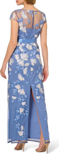 Adrianna Papell Floral Cascading Column Gown | Nordstrom