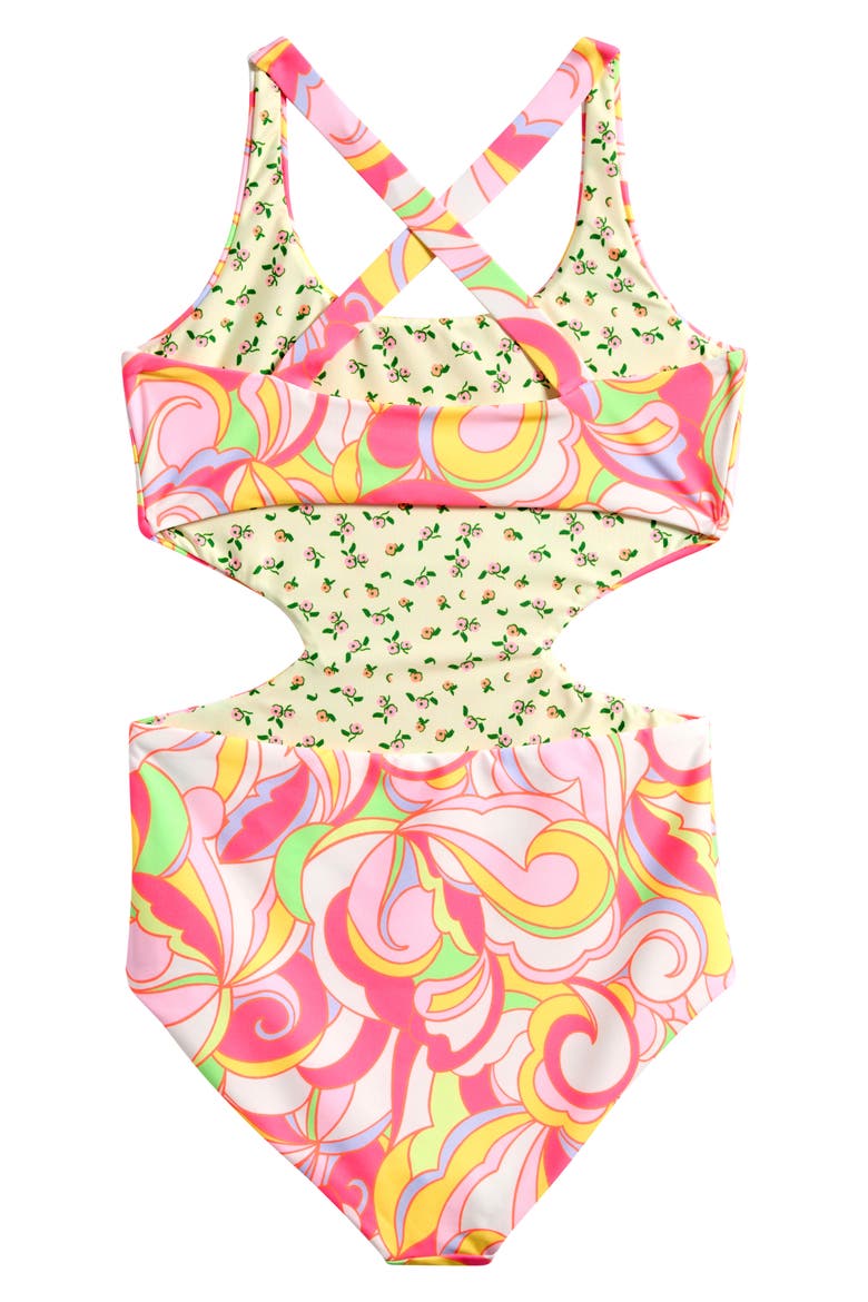 Kids' Bellini One-Piece Swimsuit, Alternate, color, PINK MULTI