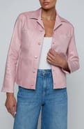 L'AGENCE Janelle Slim Fit Raw Hem Jacket