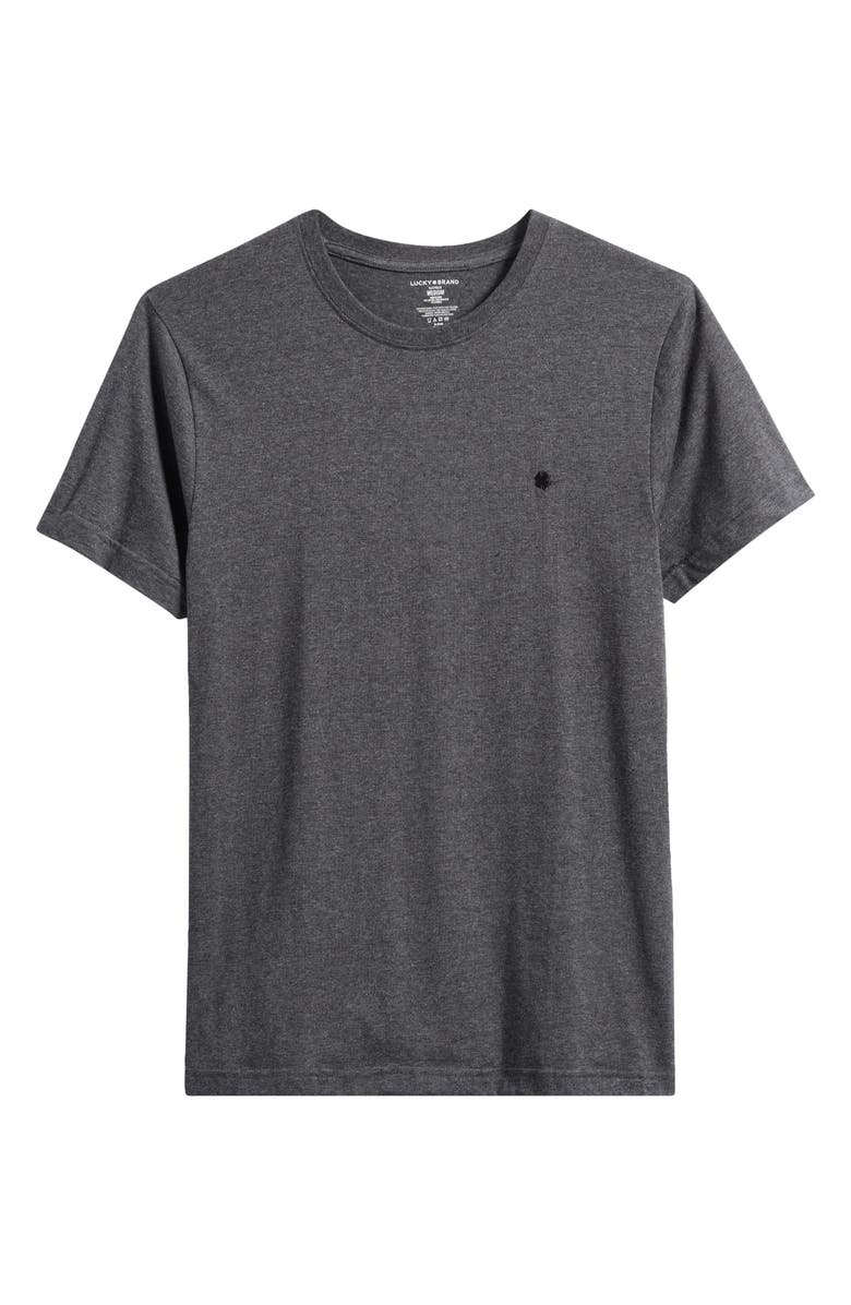 Lucky Brand Stretch Cotton Pajama T-Shirt, Main, color, Charcoal Grey