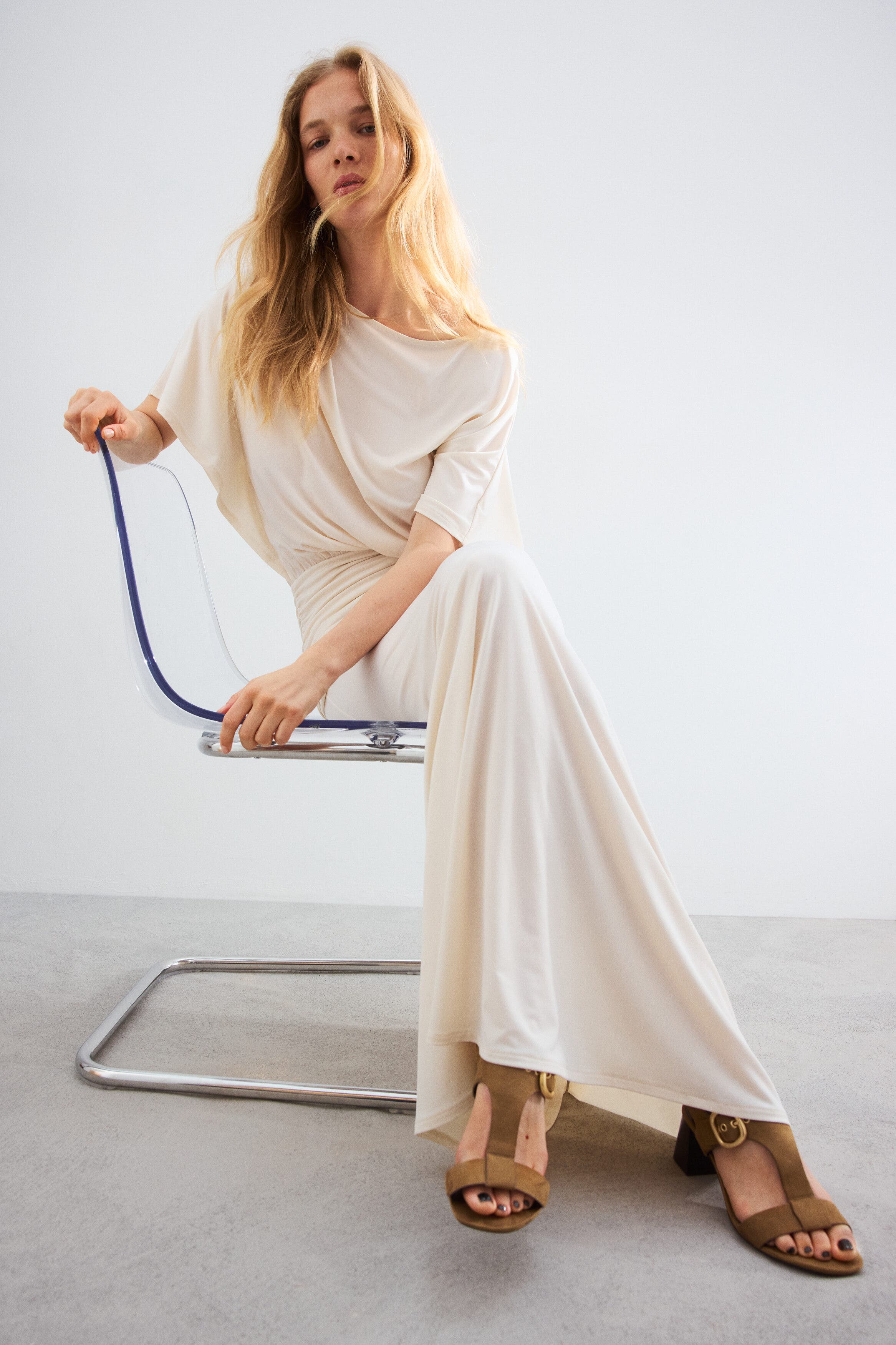 H&M Block-heeled Sandals, Alternate, color, Light Olive Green