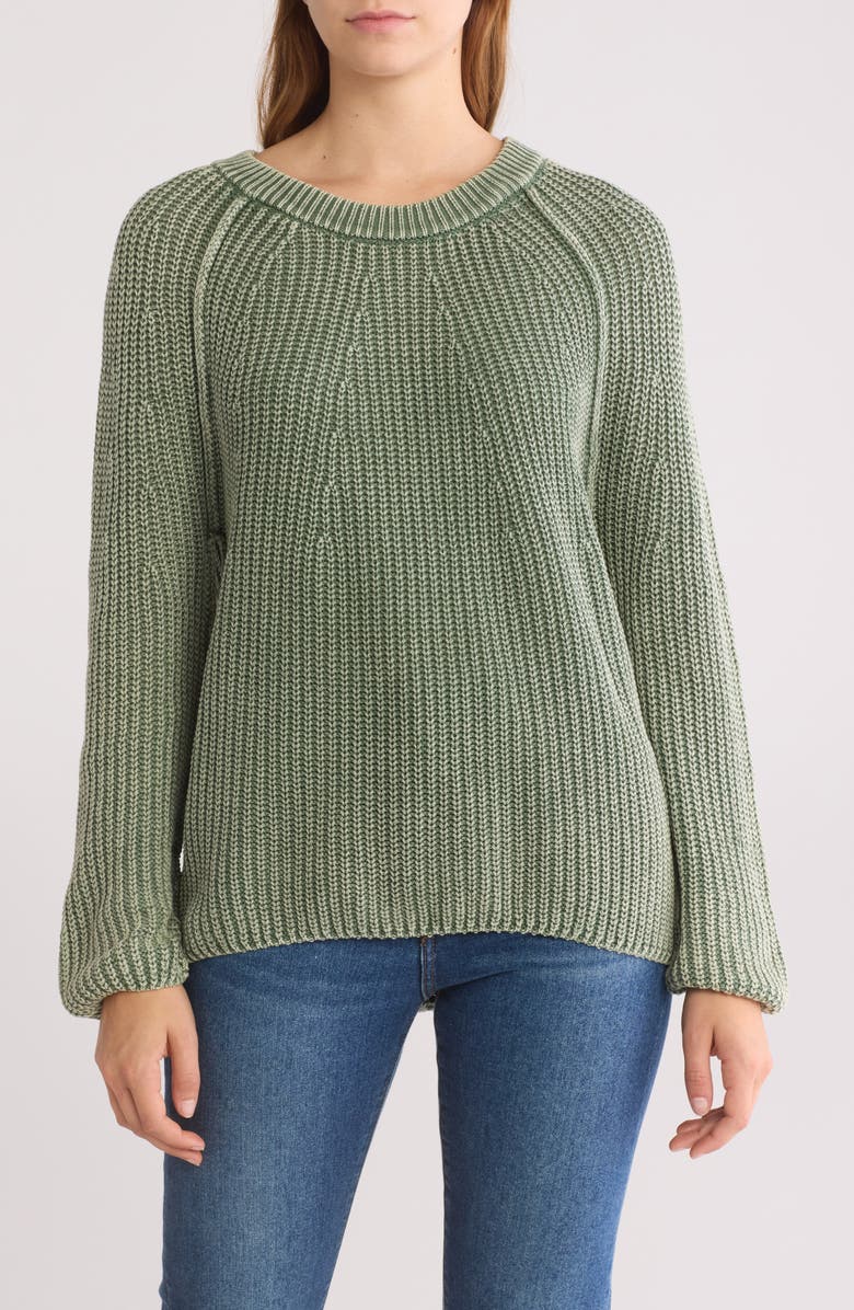 Blu Pepper Cotton Pullover Sweater, Main, color, Olive