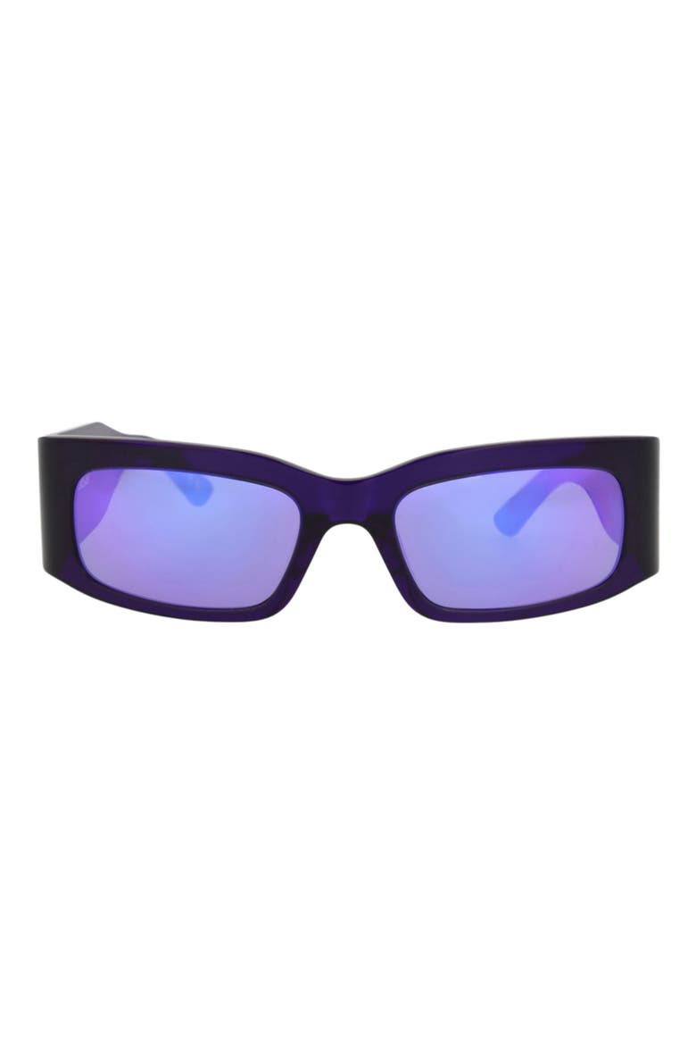 56mm Rectangular Sunglasses, Main, color, VIOLET VIOLET VIOLET