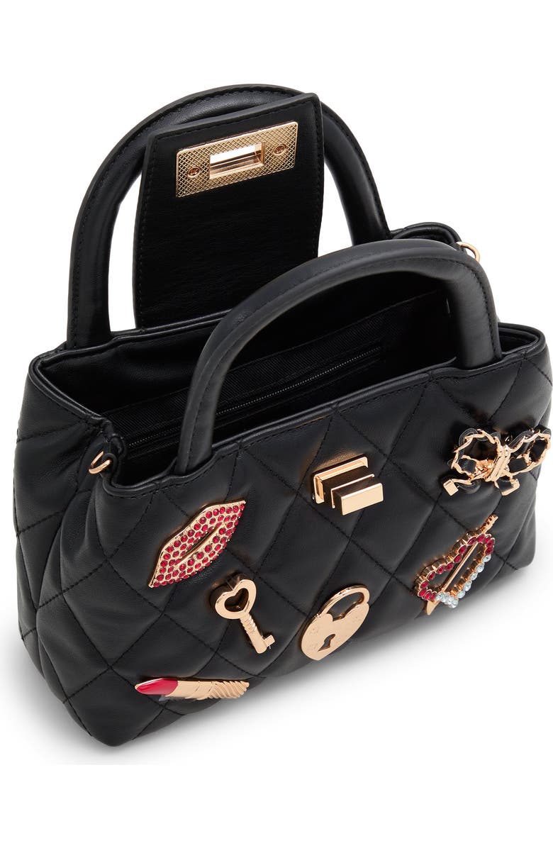 ALDO Firstkisssx Diamond Quilted Faux Leather Satchel, Alternate, color,