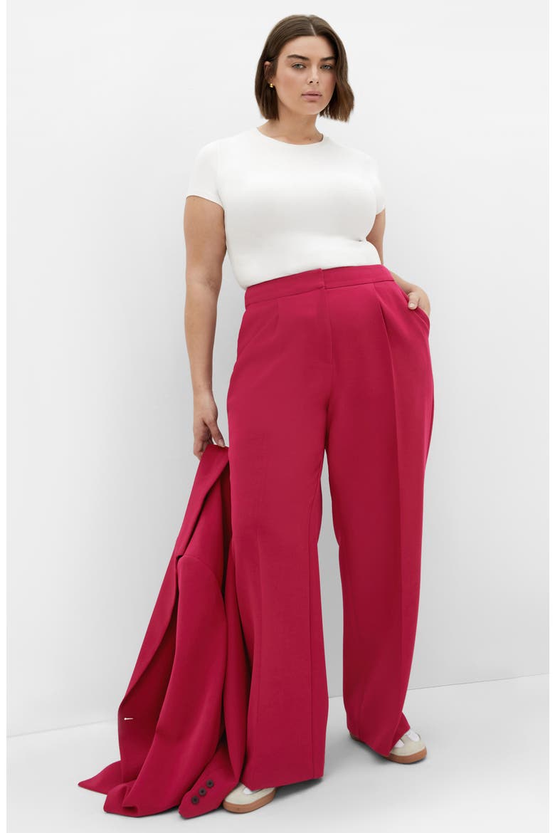 Alexis High Waist Wide Leg Pants, Alternate, color, DEEP ROSE