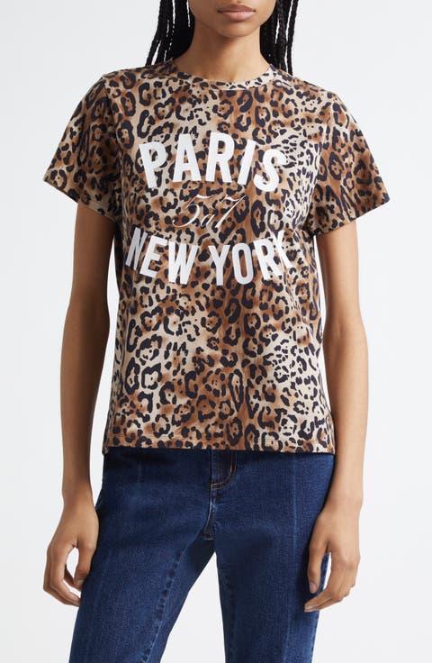 Leopard Paris NY Graphic T-Shirt