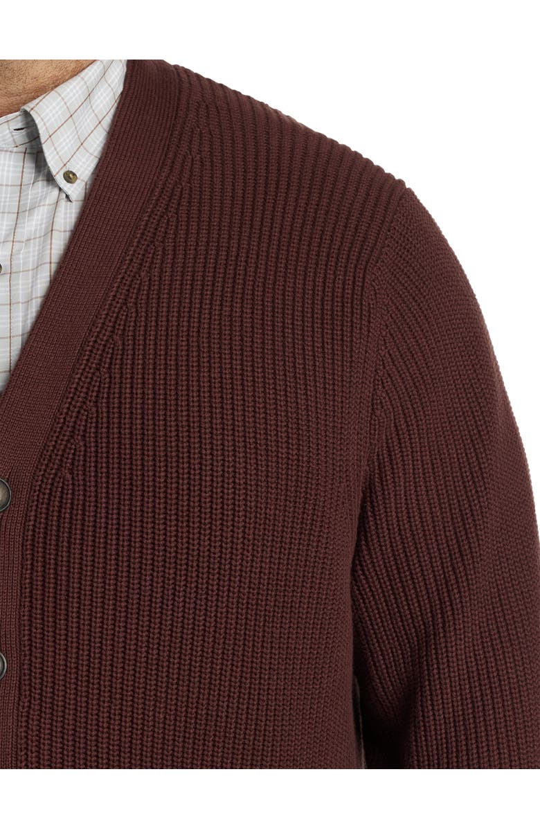 Oak Hill by DXL Ribbed V-Neck Cardigan, Alternate, color, 